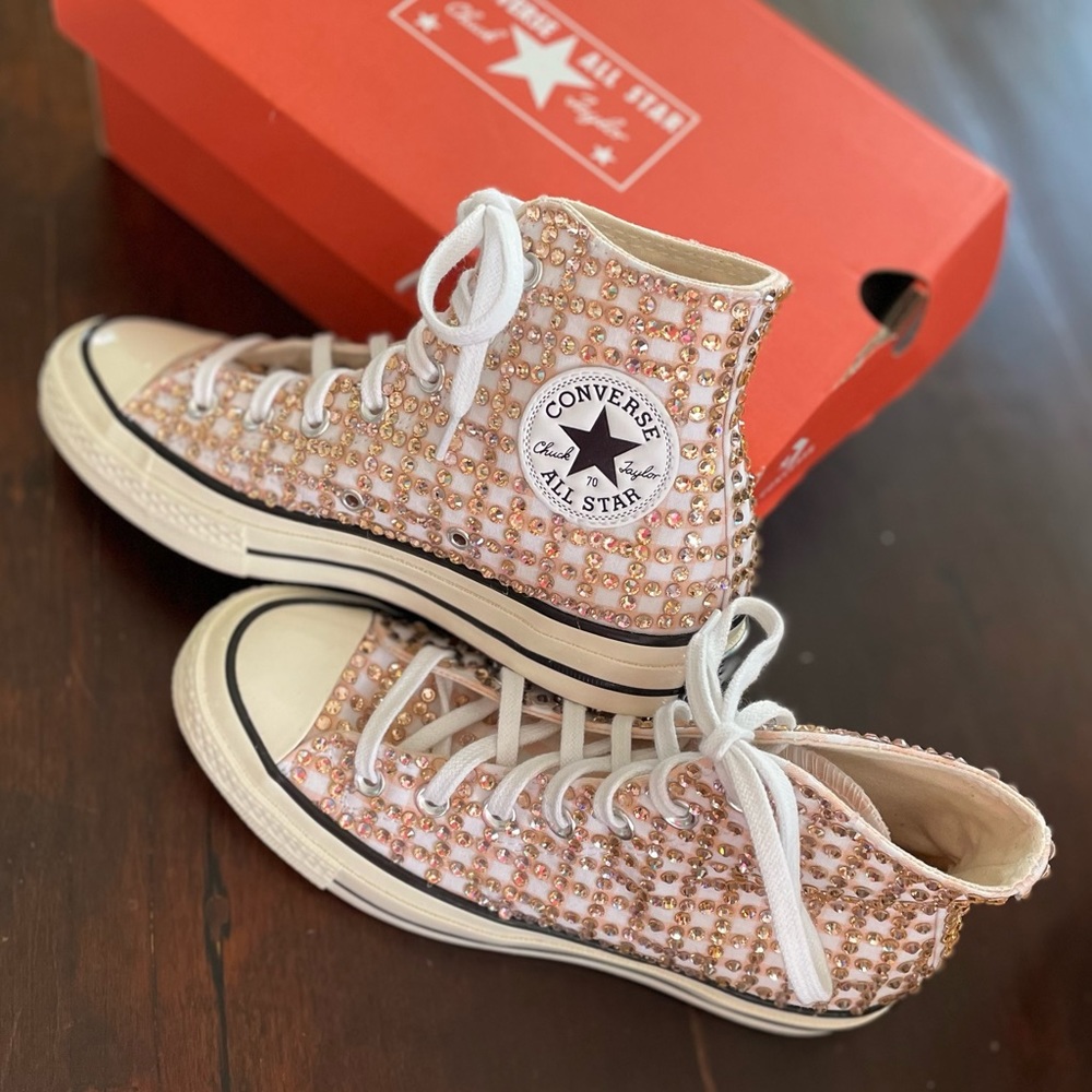 Converse Chuck 70 Gingham High top with Crystals